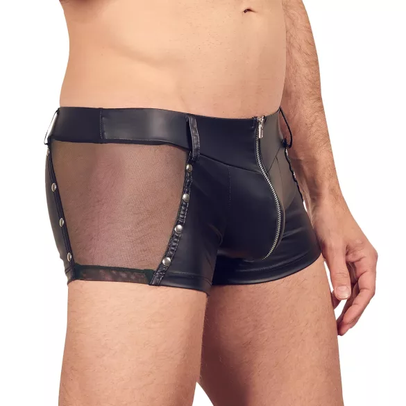 Svenjoyment - cueca boxer masculina brilhante - preto - XL