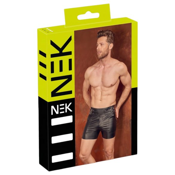 NEK - Bermuda Masculina com Fivela Metálica Alongada (Preta) - M