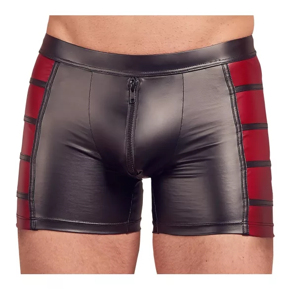 NEK - cueca boxer com zíper - detalhe vermelho lateral - preta
