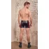 NEK - cueca boxer com zíper - detalhe vermelho lateral - preta - L