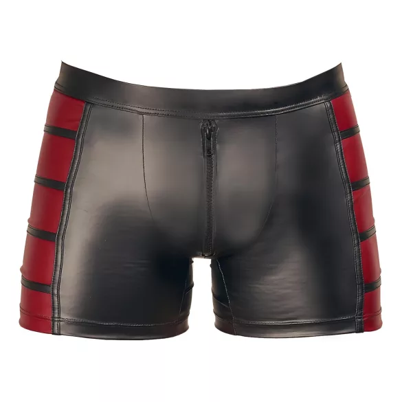 NEK - cueca boxer com zíper - detalhe vermelho lateral - preta - L