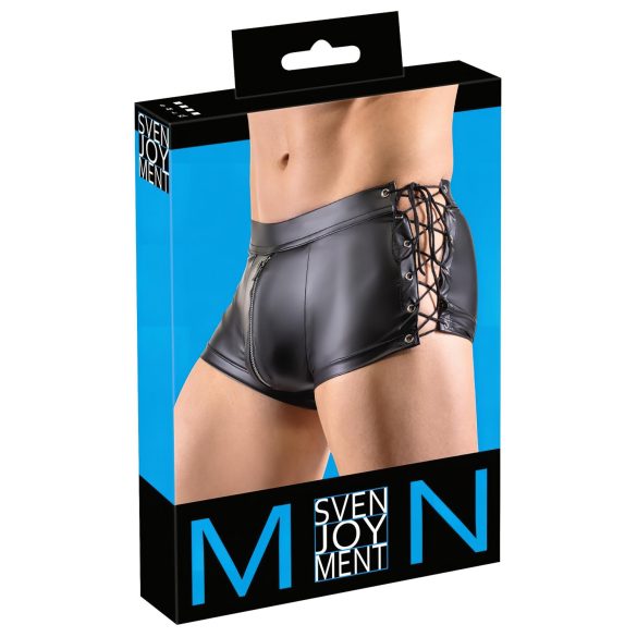 Svenjoyment - boxer masculino lateral com cordão - preto