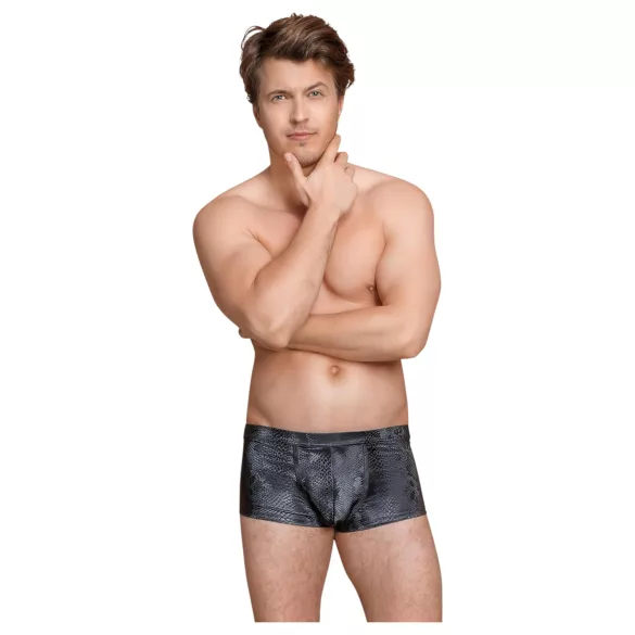 NEK - Boxershort com Padrão de Pele de Cobra (preto)