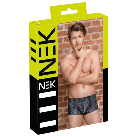 NEK - Boxer com Estampa de Pele de Cobra (Preto) - L