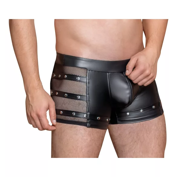 NEK - cueca boxer masculina - tachinhas e zíper - preta - M