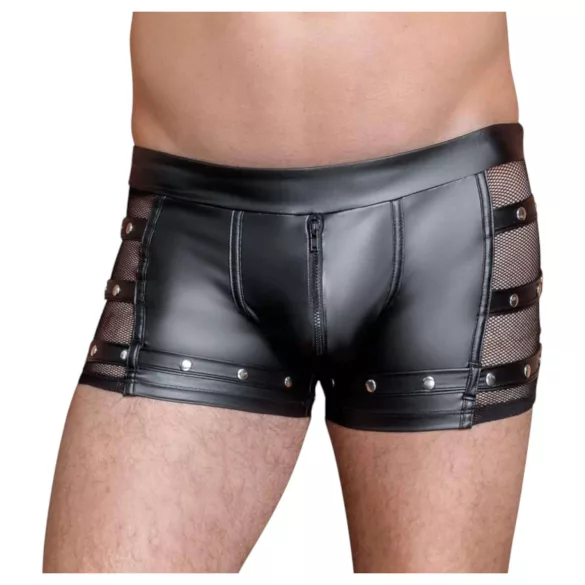 NEK - cueca boxer masculina - tachinhas e zíper - preta - L