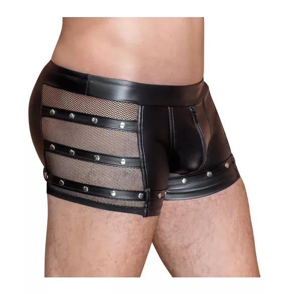 NEK - cueca boxer masculina - tachinhas e zíper - preta - L