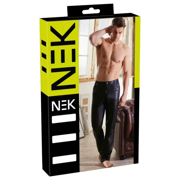 NEK - calça efeito brilhante - preto