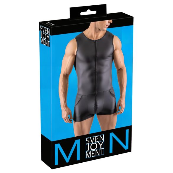 Svenjoyment - Macacão curto masculino sem mangas (preto) - 2XL