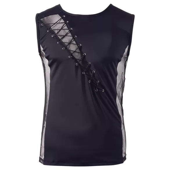 Svenjoyment - top masculino assimétrico com cordão (preto) - L