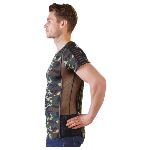 NEK - camiseta masculina camuflada (verde-marrom) - 2XL