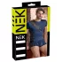 NEK - camisa masculina sexy com cordão e renda preta - azul