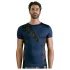 NEK - camisa masculina sexy com cordão e renda preta - azul