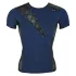 NEK - camisa masculina sexy com cordão e renda preta - azul