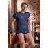 NEK - Camiseta Masculina Azul com Cordões e Detalhes em Tela - L