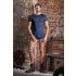NEK - Camiseta Masculina Azul com Cordões e Detalhes em Tela - L