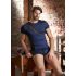 NEK - Camiseta Masculina Azul com Cordões e Detalhes em Tela - L