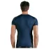NEK - camisa masculina sexy com cordão e renda preta - azul - L