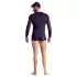 NEK - camiseta masculina manga longa com alças cruzadas (preto) - M