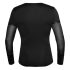 NEK - Camiseta Masculina Transpassada de Manga Longa (Preta) - XL
