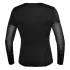 NEK - camiseta masculina manga longa com alças cruzadas (preto) - XL