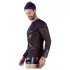 NEK - camiseta masculina manga longa com alças cruzadas (preto) - XL