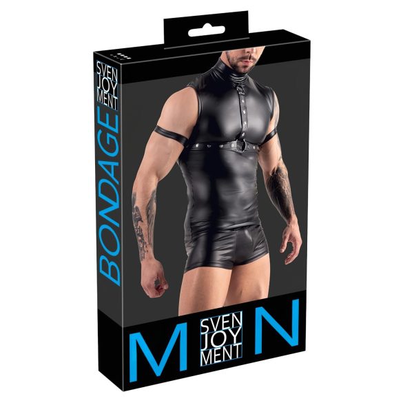 Svenjoyment - Top masculino sexy sem alças (preto) - L