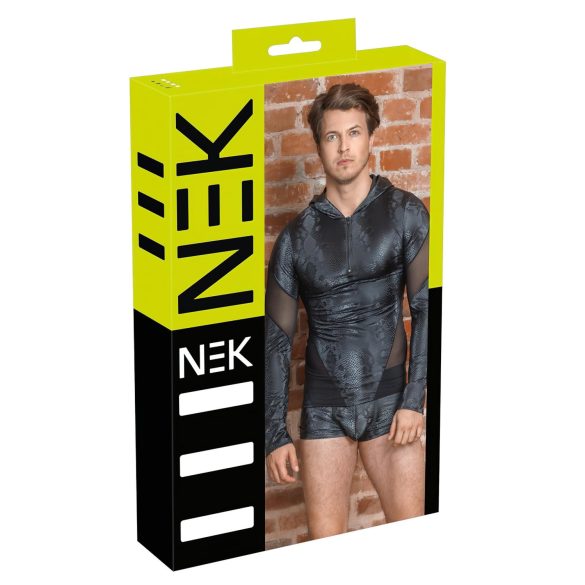 NEK - Moletom Masculino com Capuz Estampa de Cobra (Preto) - L