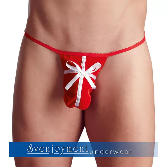 Tanga vermelha de Natal para homem, ideal para presente (tamanhos S-L)