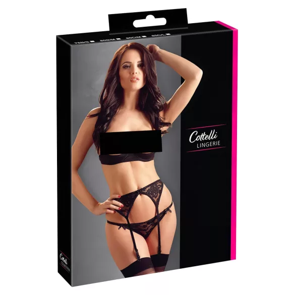 Cottelli - kit erótico 3 peças - preto - 80C/M
