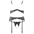 Abierta Fina - conjunto de lingerie rendada com pérolas - M