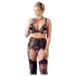 Cottelli Plus Size - conjunto lingerie rendada - tamanho grande - preto