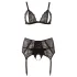 Cottelli Plus Size - conjunto lingerie rendada - tamanho grande - preto