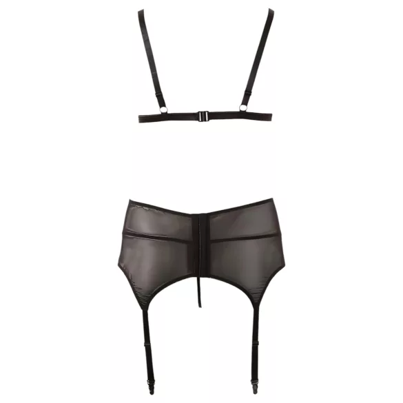 Cottelli Plus Size - conjunto lingerie rendada - tamanho grande - preto