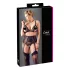 Cottelli Plus Size - conjunto lingerie rendada - tamanho grande - preto - XXXL