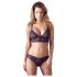 Cottelli - Conjunto de sutiã rendado floral (roxo) - M