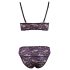 Cottelli - Conjunto de sutiã rendado floral (roxo) - L