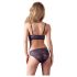 Cottelli - Conjunto de sutiã rendado floral (roxo) - XL