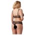 Cottelli Plus Size - conjunto de sutiã de renda (preto)