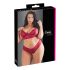 Cottelli Plus Size - Conjunto de sutiã de renda suave (vermelho) - 4XL
