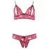 Cottelli - conjunto de lingerie rendado - sutiã e calcinha - vermelho - M
