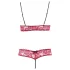 Cottelli - conjunto de lingerie rendado - sutiã e calcinha - vermelho - M