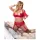 Cottelli Plus Size - conjunto de lingerie versátil (vermelho) - 95E/2XL