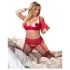 Cottelli Plus Size - conjunto de lingerie versátil (vermelho) - 95E/2XL