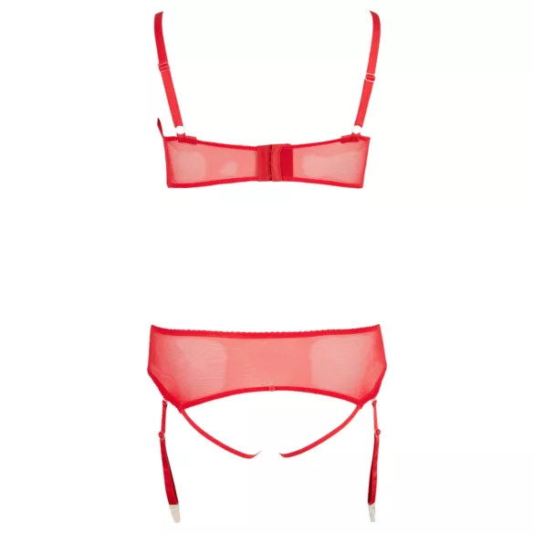 Cottelli Plus Size - conjunto de lingerie versátil (vermelho) - 95E/2XL