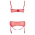 Cottelli Plus Size - conjunto de lingerie versátil (vermelho) - 95E/2XL
