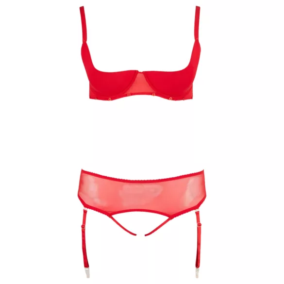 Cottelli Plus Size - conjunto de lingerie versátil (vermelho) - 95E/2XL