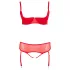 Cottelli Plus Size - conjunto de lingerie versátil (vermelho) - 95E/2XL