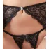 Abierta Fina - magia rendada brilhante - conjunto de sutiã (preto) - XL