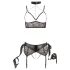 Cottelli Bondage - conjunto lingerie rendado - 5 peças - XL